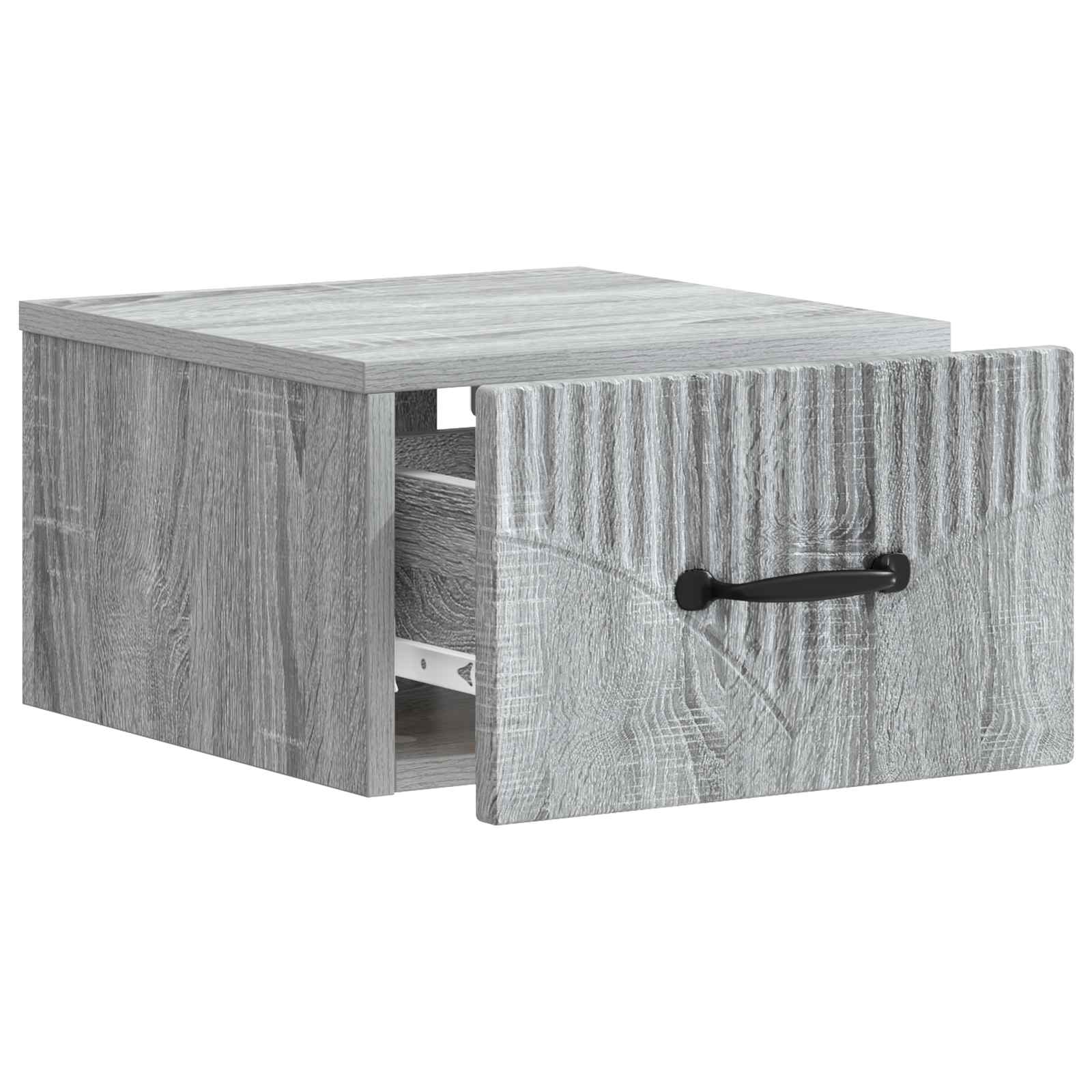 Τοίχου Κρεμαστό Κομοδίνο Γκρι Sonoma 34,5 x 33 x 20 εκ. - Pakobazaar