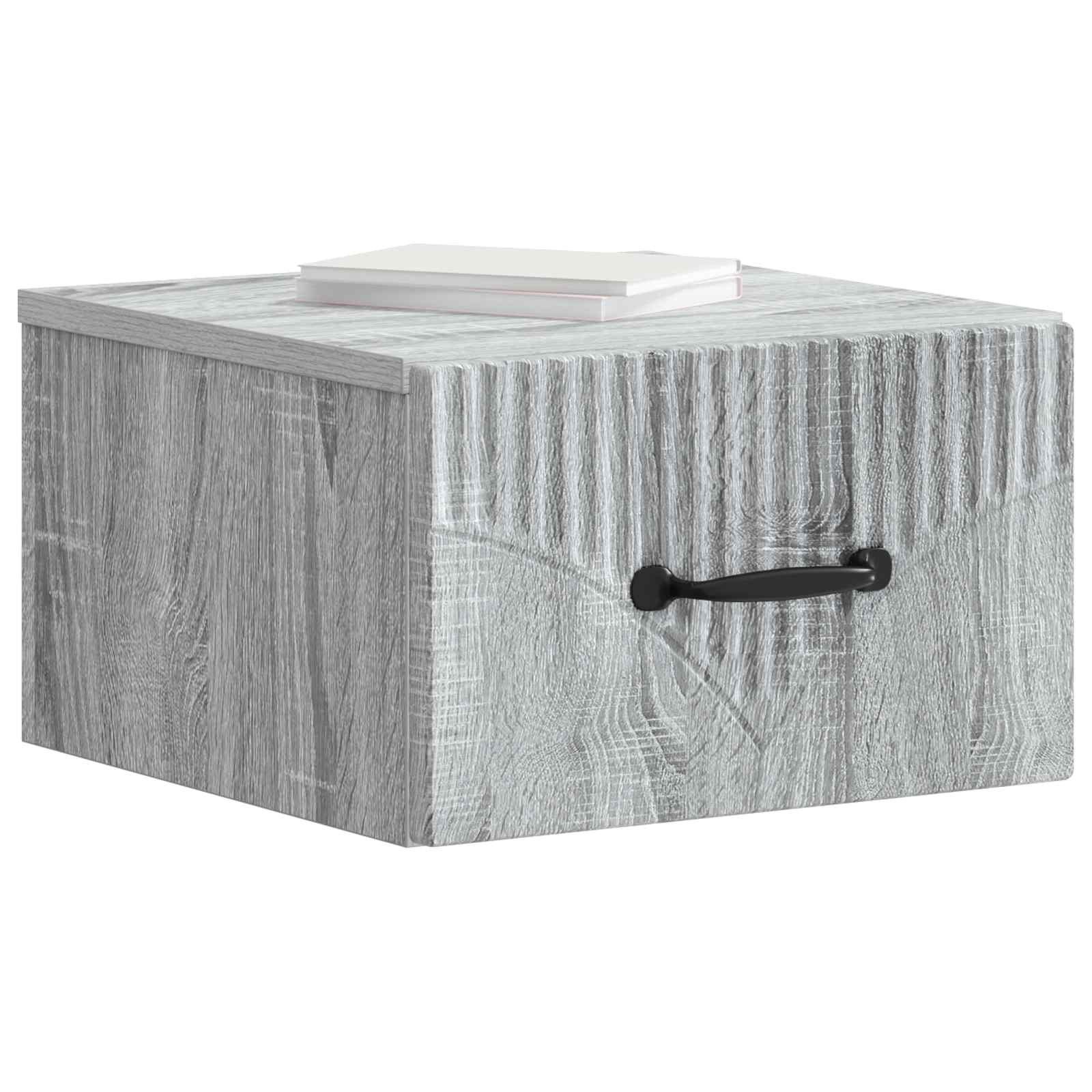 Τοίχου Κρεμαστό Κομοδίνο Γκρι Sonoma 34,5 x 33 x 20 εκ. - Pakobazaar