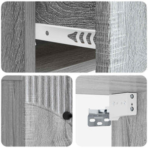 Τοίχου Κρεμαστό Κομοδίνο 2 pcs Γκρι Sonoma 34,5 x 33 x 20 εκ. - Pakobazaar