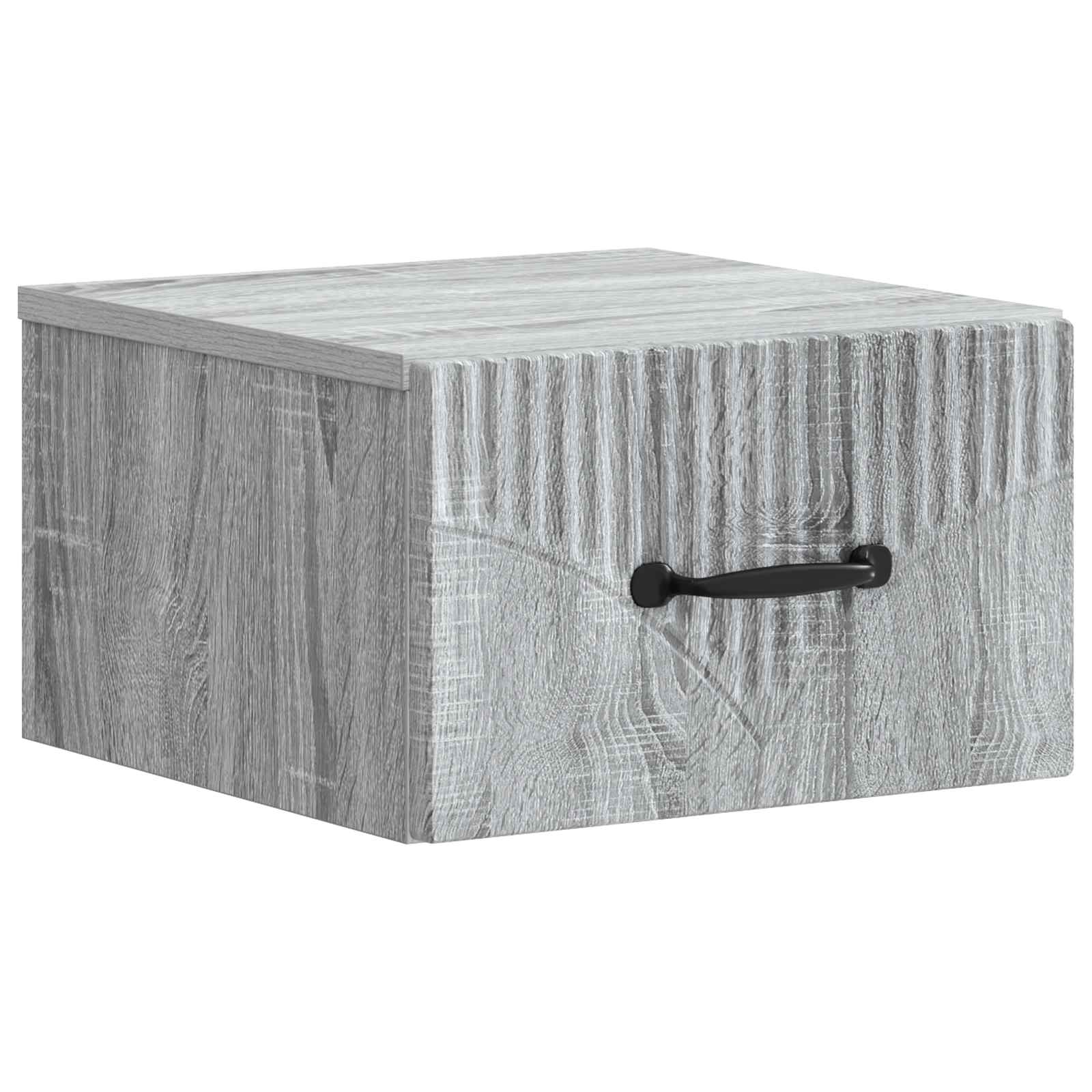 Τοίχου Κρεμαστό Κομοδίνο 2 pcs Γκρι Sonoma 34,5 x 33 x 20 εκ. - Pakobazaar