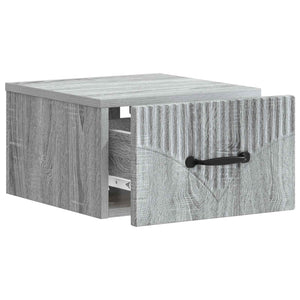 Τοίχου Κρεμαστό Κομοδίνο 2 pcs Γκρι Sonoma 34,5 x 33 x 20 εκ. - Pakobazaar