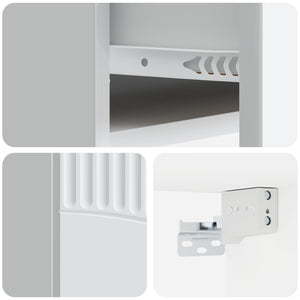 Τοίχου Κρεμαστό Κομοδίνο 2 pcs Λευκό 49 x 34,5 x 20 εκ. - Pakobazaar