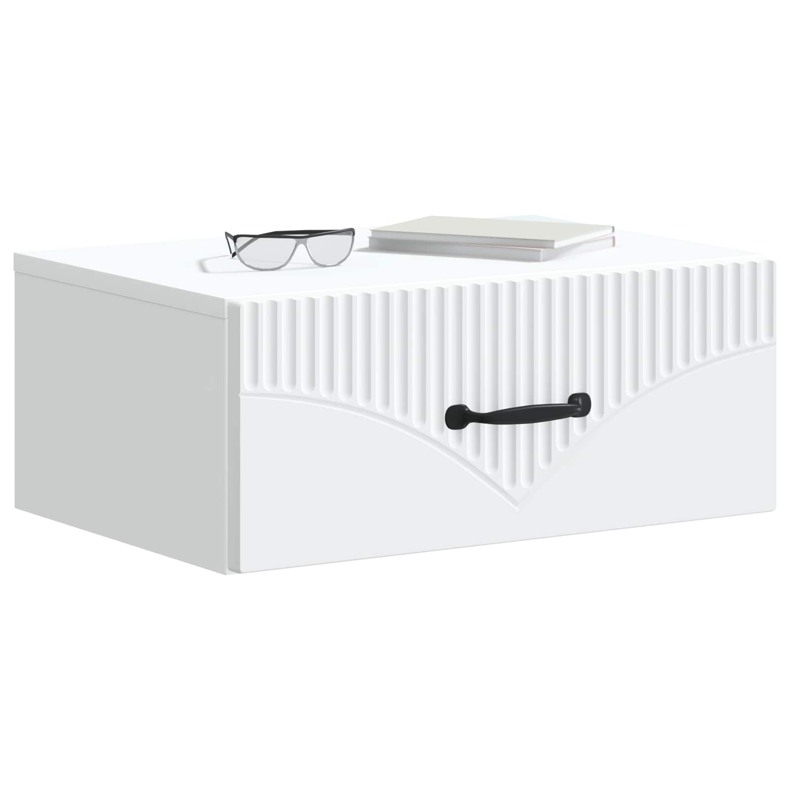 Τοίχου Κρεμαστό Κομοδίνο 2 pcs Λευκό 49 x 34,5 x 20 εκ. - Pakobazaar