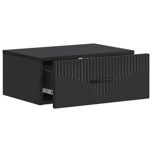 Τοίχου Κρεμαστό Κομοδίνο 2 pcs Μαύρο 49 x 34,5 x 20 εκ. - Pakobazaar