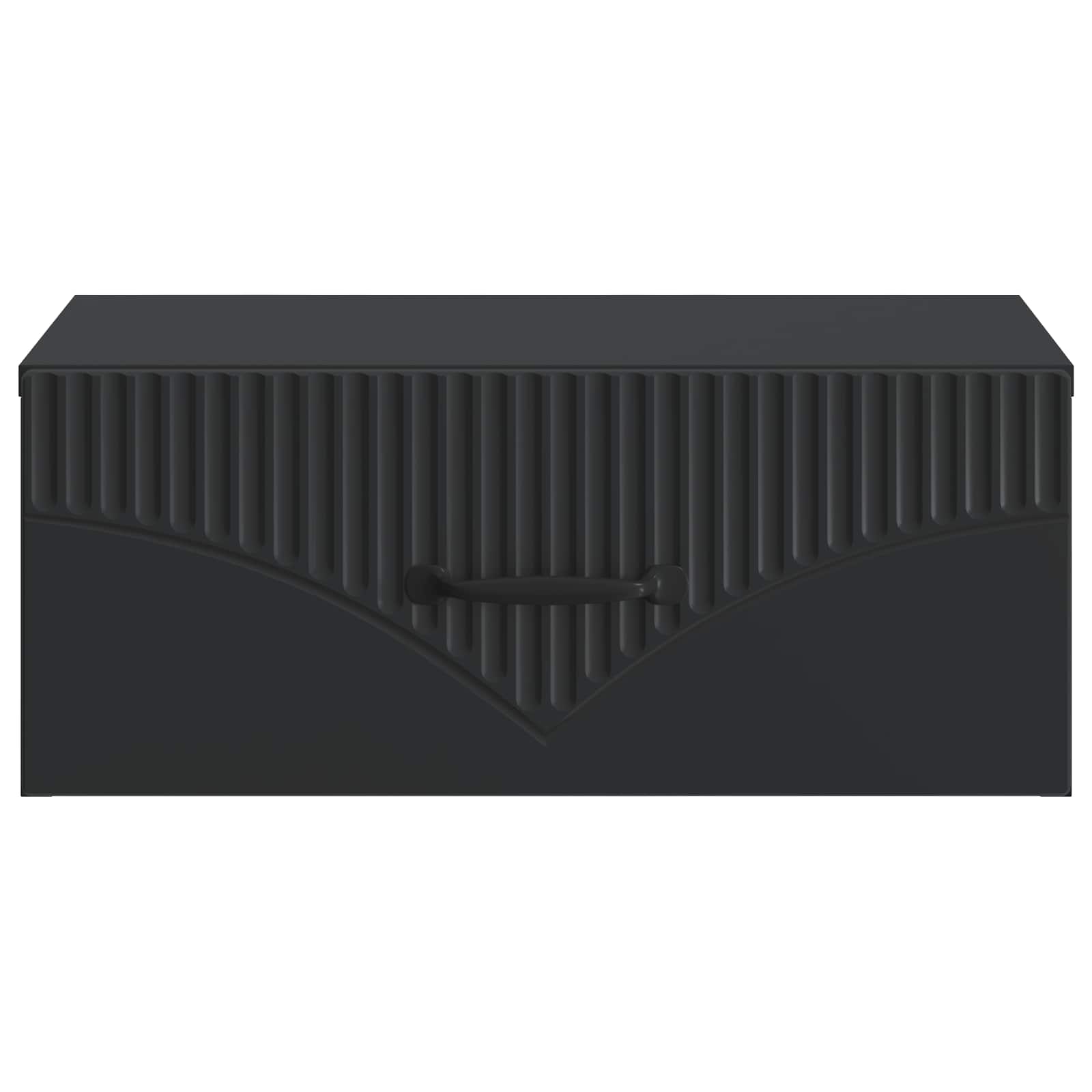 Τοίχου Κρεμαστό Κομοδίνο 2 pcs Μαύρο 49 x 34,5 x 20 εκ. - Pakobazaar
