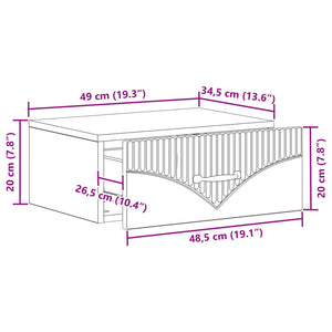 Τοίχου Κρεμαστό Κομοδίνο Sonoma Δρυς 49 x 34,5 x 20 εκ. - Pakobazaar