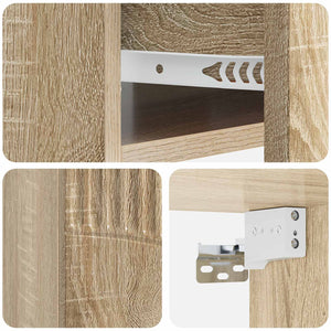 Τοίχου Κρεμαστό Κομοδίνο 2 pcs Sonoma Δρυς 49 x 34,5 x 20 εκ. - Pakobazaar