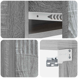 Τοίχου Κρεμαστό Κομοδίνο 2 pcs Γκρι Sonoma 49 x 34,5 x 20 εκ. - Pakobazaar