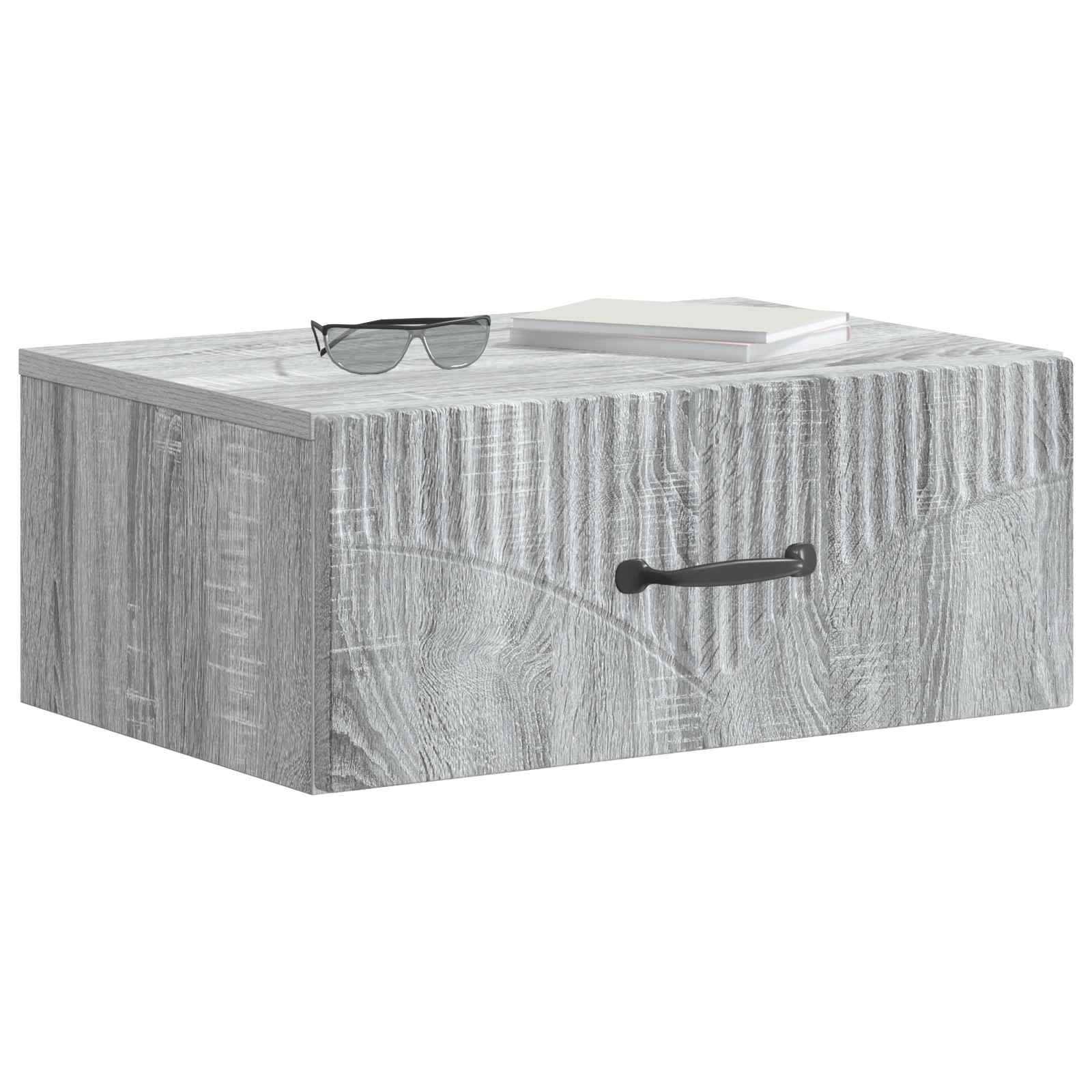 Τοίχου Κρεμαστό Κομοδίνο 2 pcs Γκρι Sonoma 49 x 34,5 x 20 εκ. - Pakobazaar