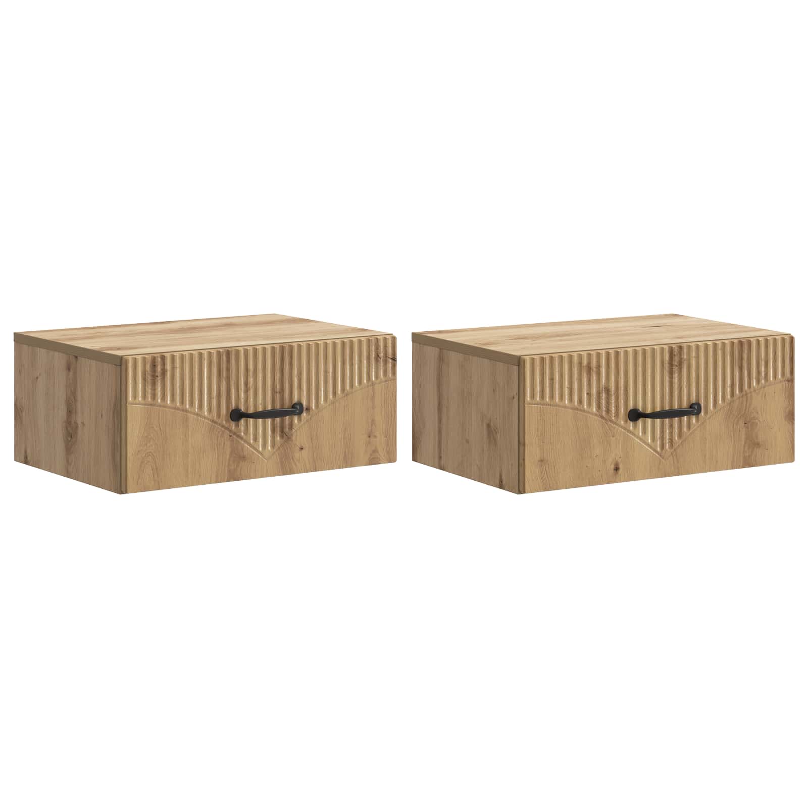 Τοίχου Κρεμαστό Κομοδίνο 2 pcs Artisan Δρυς 49 x 34,5 x 20 εκ. - Pakobazaar