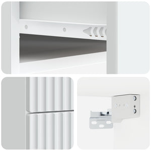 Τοίχου Κρεμαστό Κομοδίνο 2 pcs Λευκό 34,5 x 33 x 40 εκ - Pakobazaar
