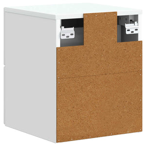 Τοίχου Κρεμαστό Κομοδίνο 2 pcs Λευκό 34,5 x 33 x 40 εκ - Pakobazaar