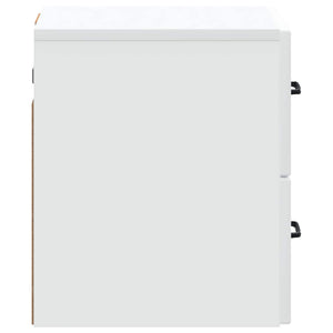Τοίχου Κρεμαστό Κομοδίνο 2 pcs Λευκό 34,5 x 33 x 40 εκ - Pakobazaar