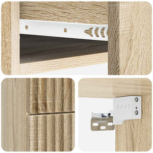 Τοίχου Κρεμαστό Κομοδίνο 2 pcs Sonoma Δρυς 34,5 x 33 x 40 εκ - Pakobazaar
