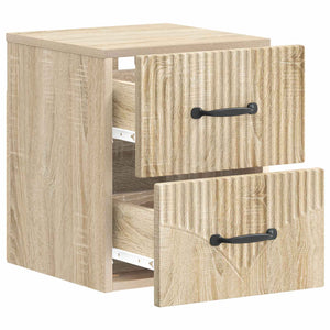 Τοίχου Κρεμαστό Κομοδίνο 2 pcs Sonoma Δρυς 34,5 x 33 x 40 εκ - Pakobazaar