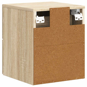 Τοίχου Κρεμαστό Κομοδίνο 2 pcs Sonoma Δρυς 34,5 x 33 x 40 εκ - Pakobazaar