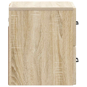 Τοίχου Κρεμαστό Κομοδίνο 2 pcs Sonoma Δρυς 34,5 x 33 x 40 εκ - Pakobazaar