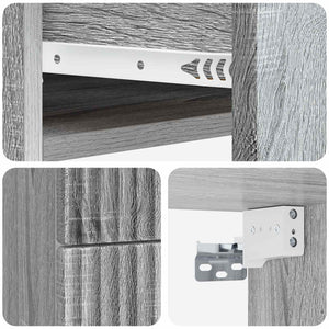 Τοίχου Κρεμαστό Κομοδίνο Γκρι Sonoma 34,5 x 33 x 40 εκ - Pakobazaar