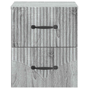 Τοίχου Κρεμαστό Κομοδίνο Γκρι Sonoma 34,5 x 33 x 40 εκ - Pakobazaar