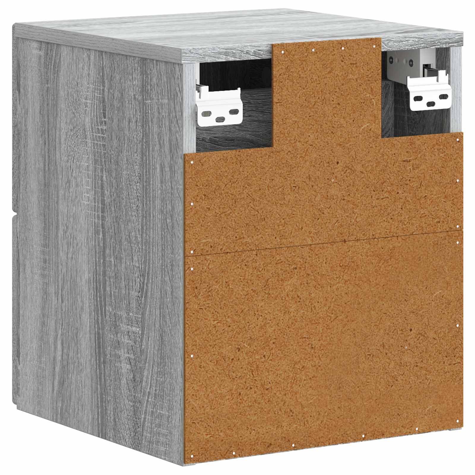 Τοίχου Κρεμαστό Κομοδίνο 2 pcs Γκρι Sonoma 34,5 x 33 x 40 εκ - Pakobazaar