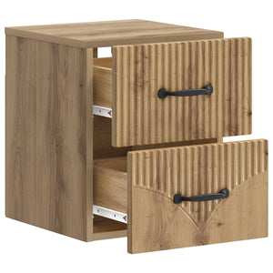 Τοίχου Κρεμαστό Κομοδίνο 2 pcs Artisan Δρυς 34,5 x 33 x 40 εκ - Pakobazaar