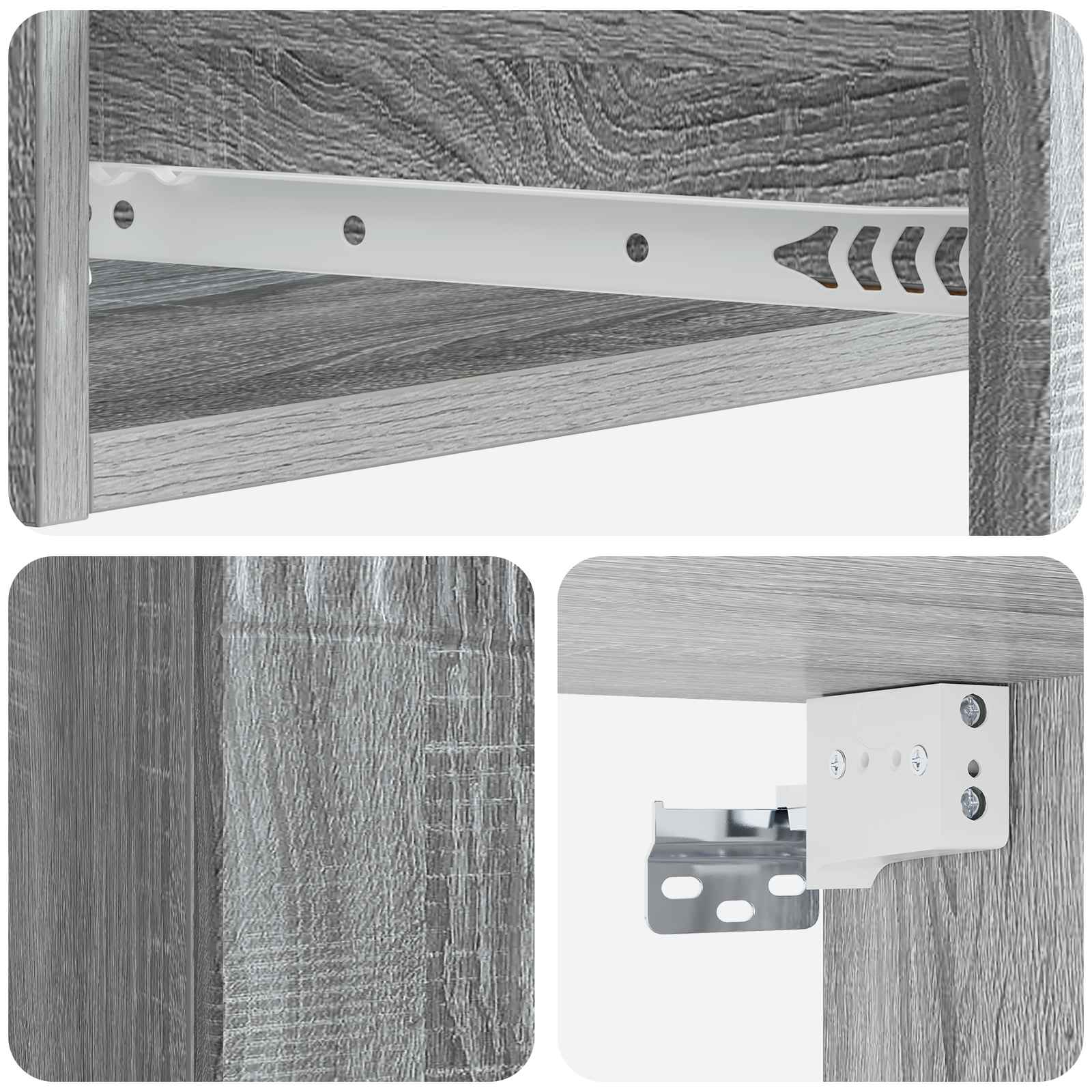 Τραπεζάκι Τοίχου Γκρι Sonoma 59 x 34,5 x 17 εκ. - Pakobazaar