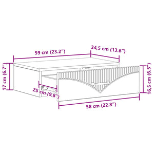 Τραπεζάκι Τοίχου Γκρι Sonoma 59 x 34,5 x 17 εκ. - Pakobazaar