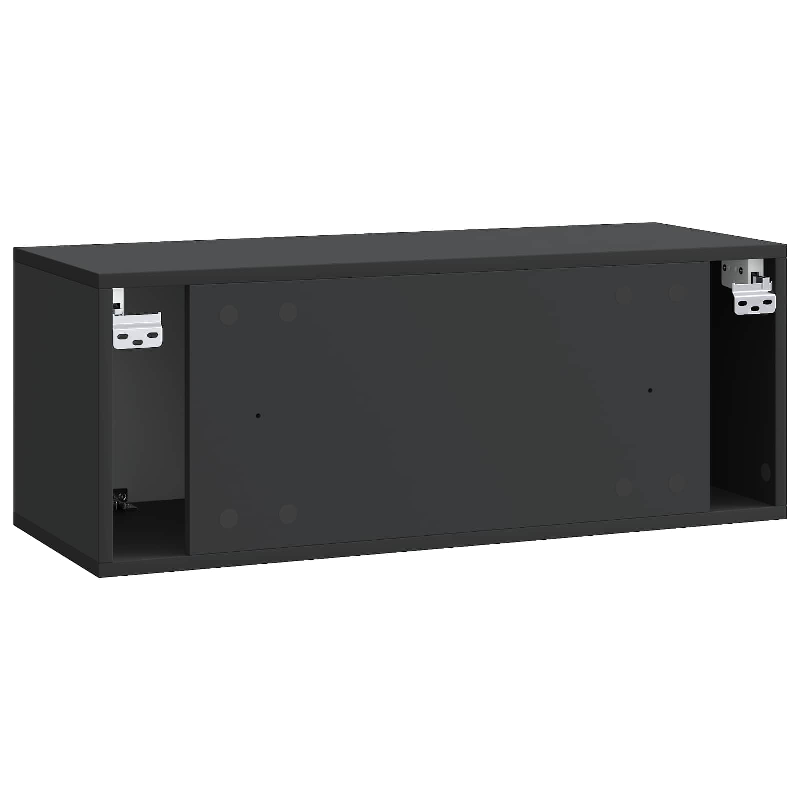 Τοποθετούμενος στον τοίχο τηλεοπτικός ερμάριος Επιτοίχιο Μαύρο - Pakobazaar
