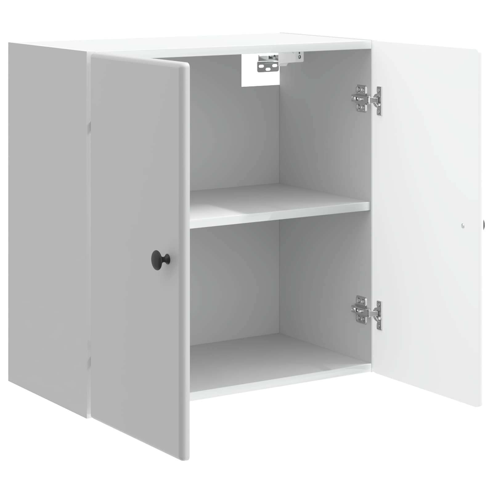 Τοίχου Ντουλάπα Γυαλιστερό Λευκό 59 x 31 x 60 εκ - Pakobazaar