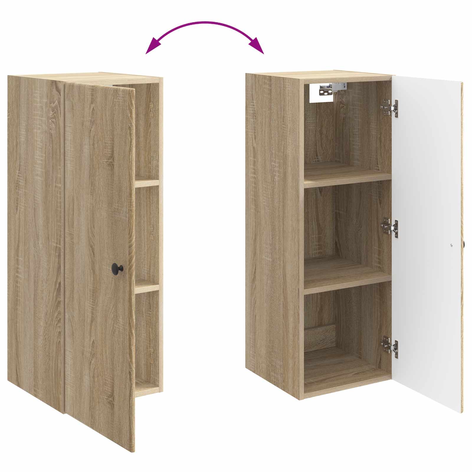 Τοίχου Ντουλάπα Sonoma Δρυς 33 x 34,5 x 90 εκ - Pakobazaar