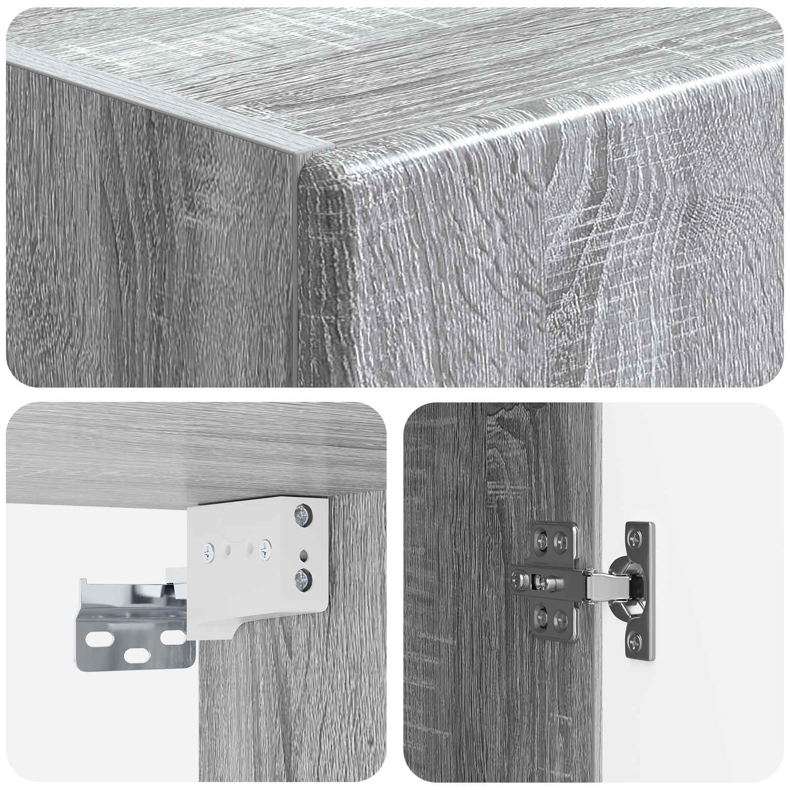 Τοίχου Ντουλάπα Γκρι Sonoma 33 x 34,5 x 90 εκ - Pakobazaar