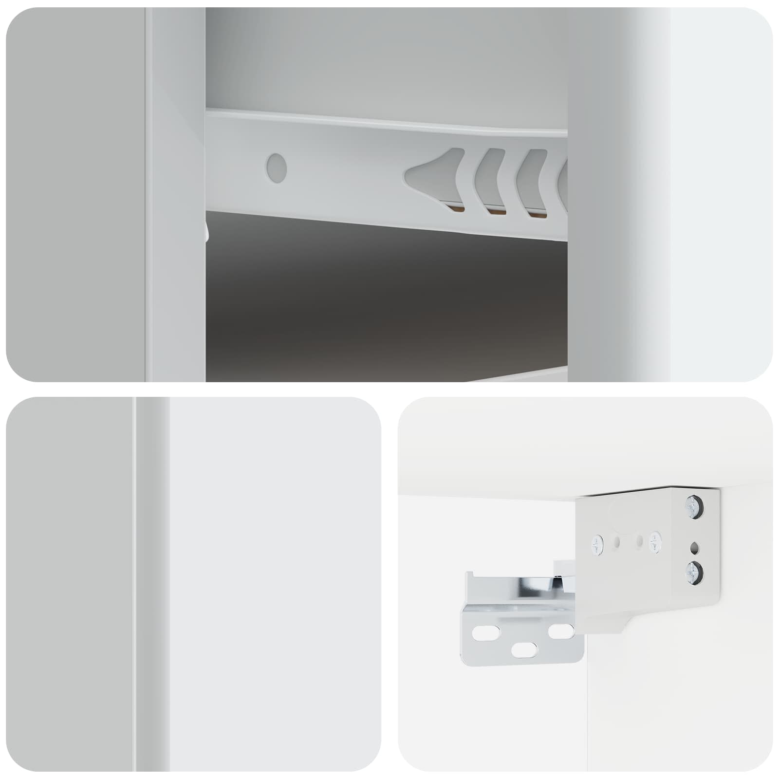 Τοίχου Κρεμαστό Κομοδίνο 2 pcs Λευκό 34,5 x 33 x 20 εκ. - Pakobazaar