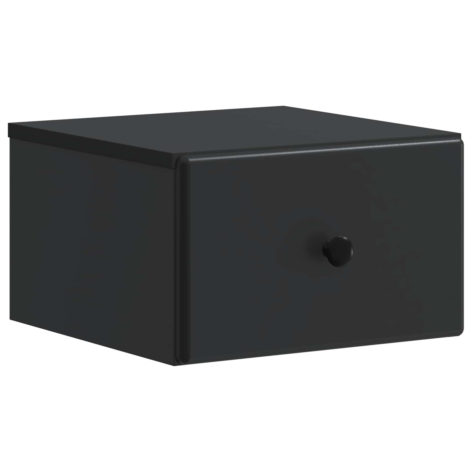 Τοίχου Κρεμαστό Κομοδίνο 2 pcs Μαύρο 34,5 x 33 x 20 εκ. - Pakobazaar