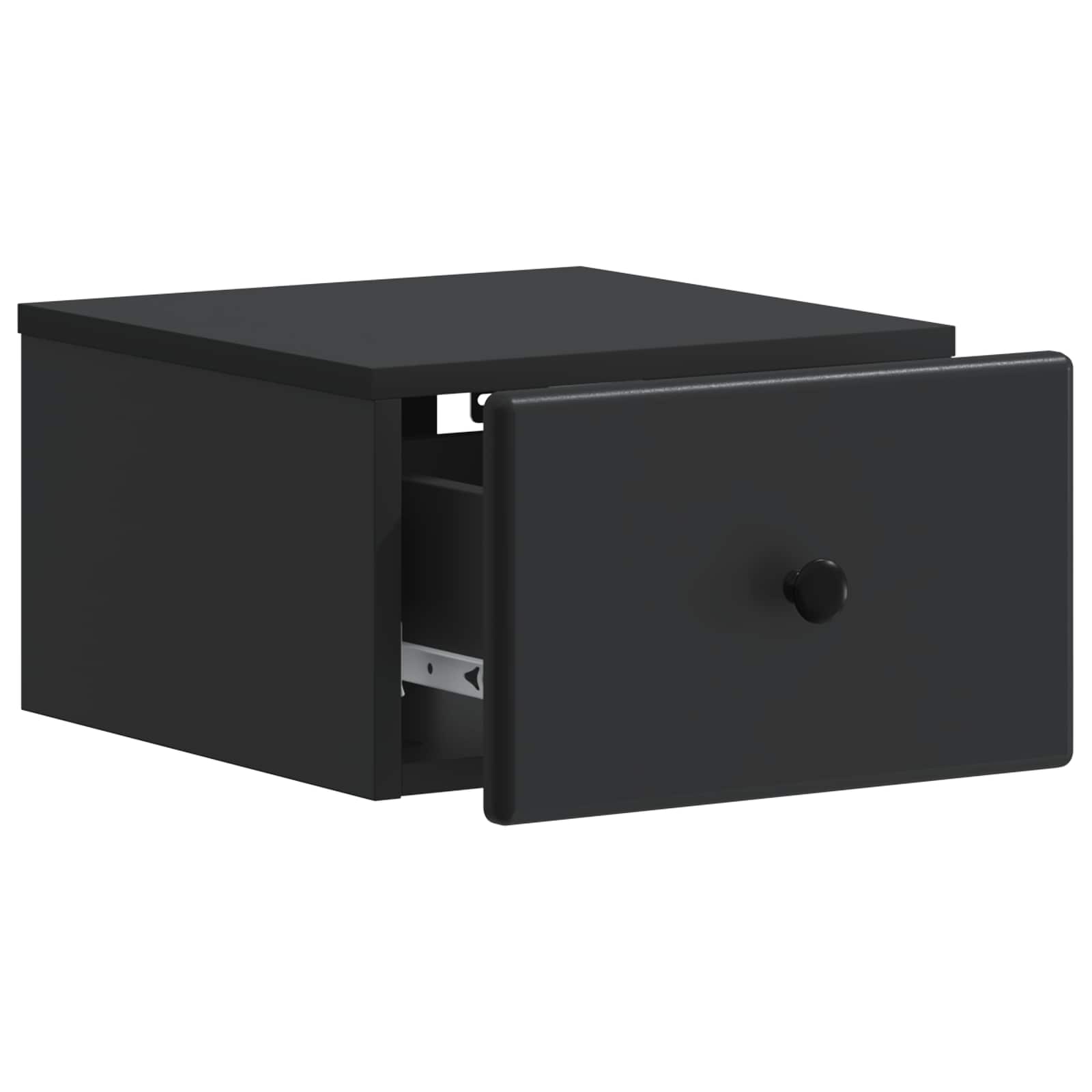 Τοίχου Κρεμαστό Κομοδίνο 2 pcs Μαύρο 34,5 x 33 x 20 εκ. - Pakobazaar