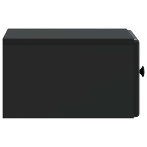 Τοίχου Κρεμαστό Κομοδίνο 2 pcs Μαύρο 34,5 x 33 x 20 εκ. - Pakobazaar