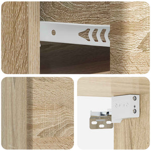 Τοίχου Κρεμαστό Κομοδίνο 2 pcs Sonoma Δρυς 34,5 x 33 x 20 εκ. - Pakobazaar