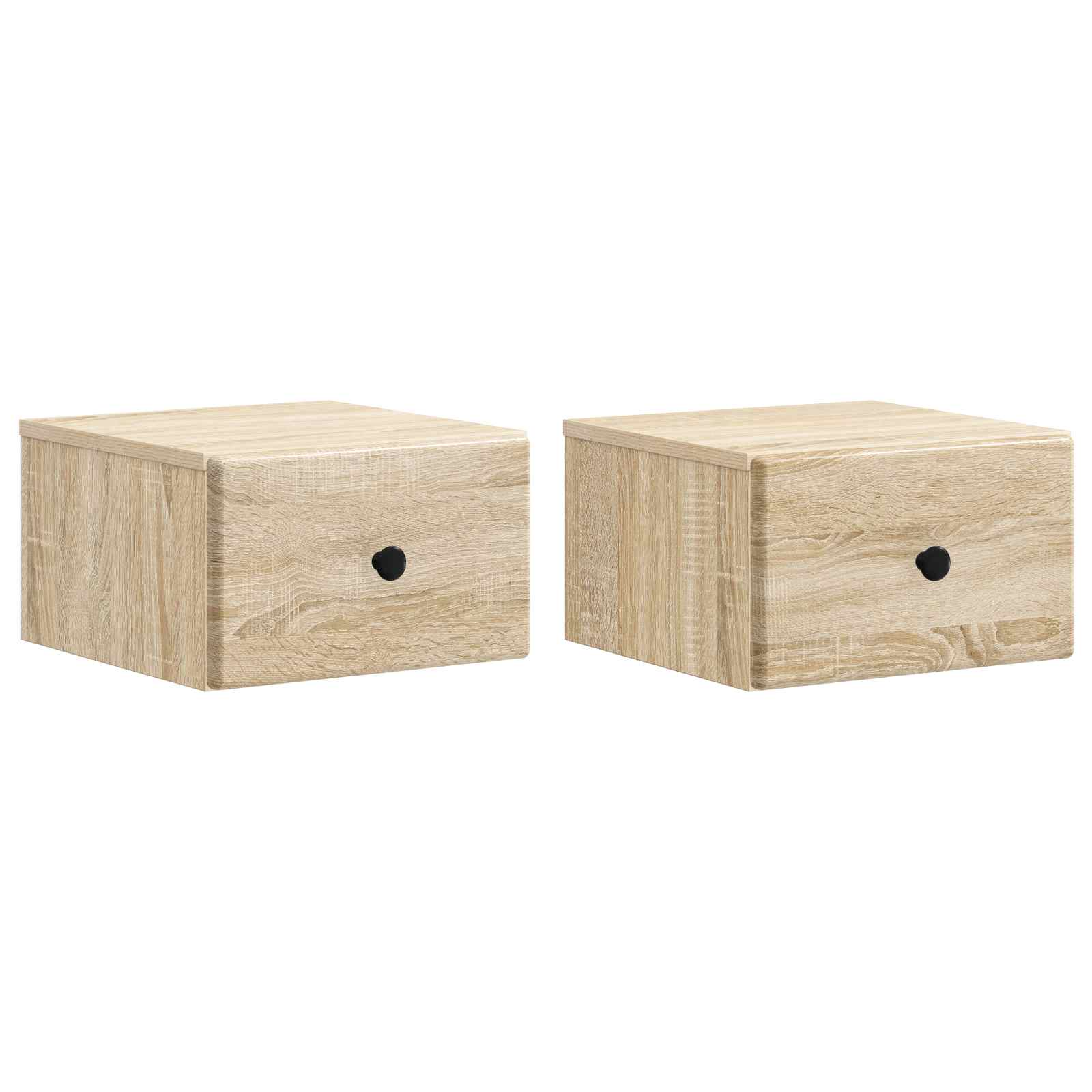 Τοίχου Κρεμαστό Κομοδίνο 2 pcs Sonoma Δρυς 34,5 x 33 x 20 εκ. - Pakobazaar