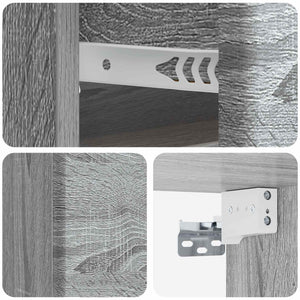 Τοίχου Κρεμαστό Κομοδίνο 2 pcs Γκρι Sonoma 34,5 x 33 x 20 εκ. - Pakobazaar