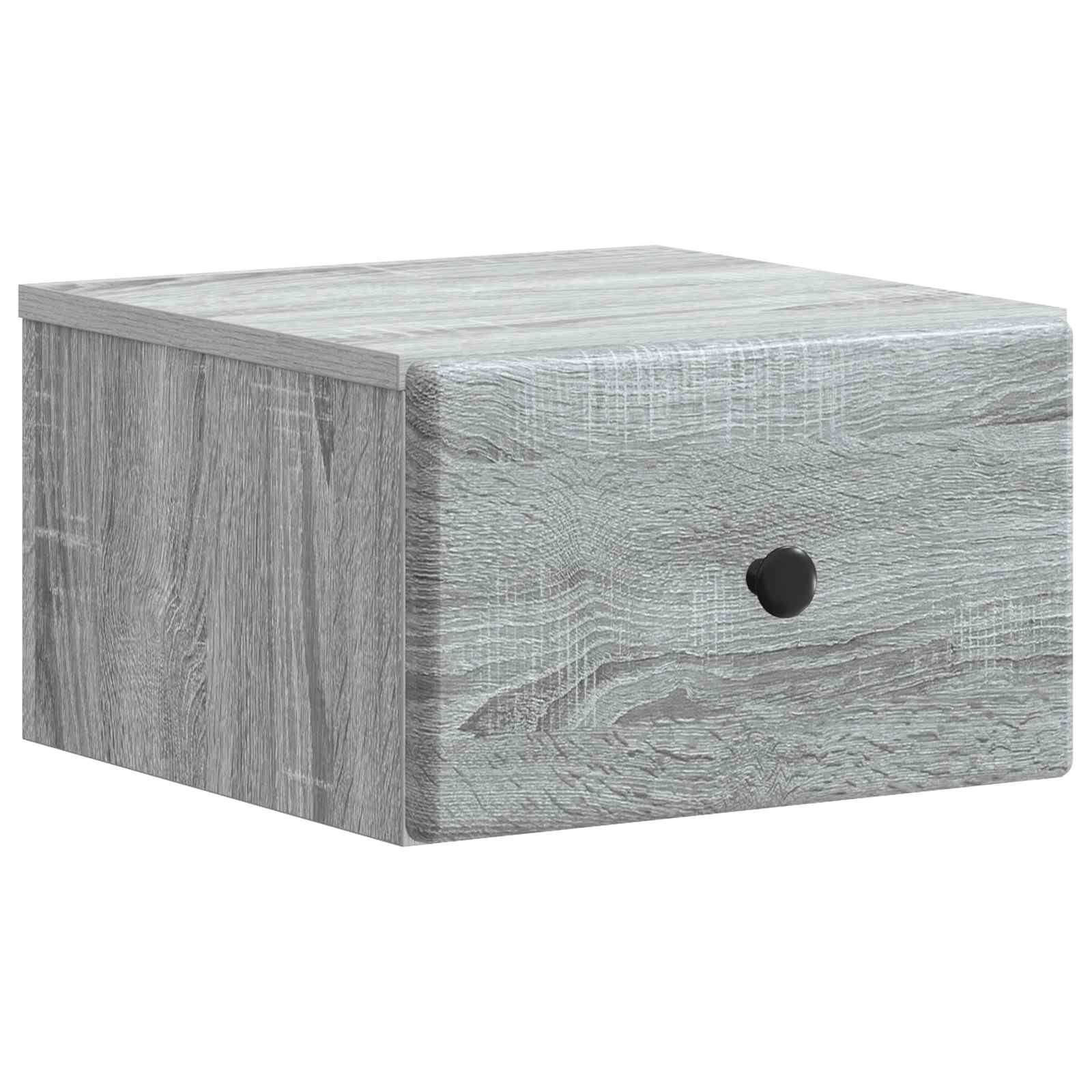 Τοίχου Κρεμαστό Κομοδίνο 2 pcs Γκρι Sonoma 34,5 x 33 x 20 εκ. - Pakobazaar