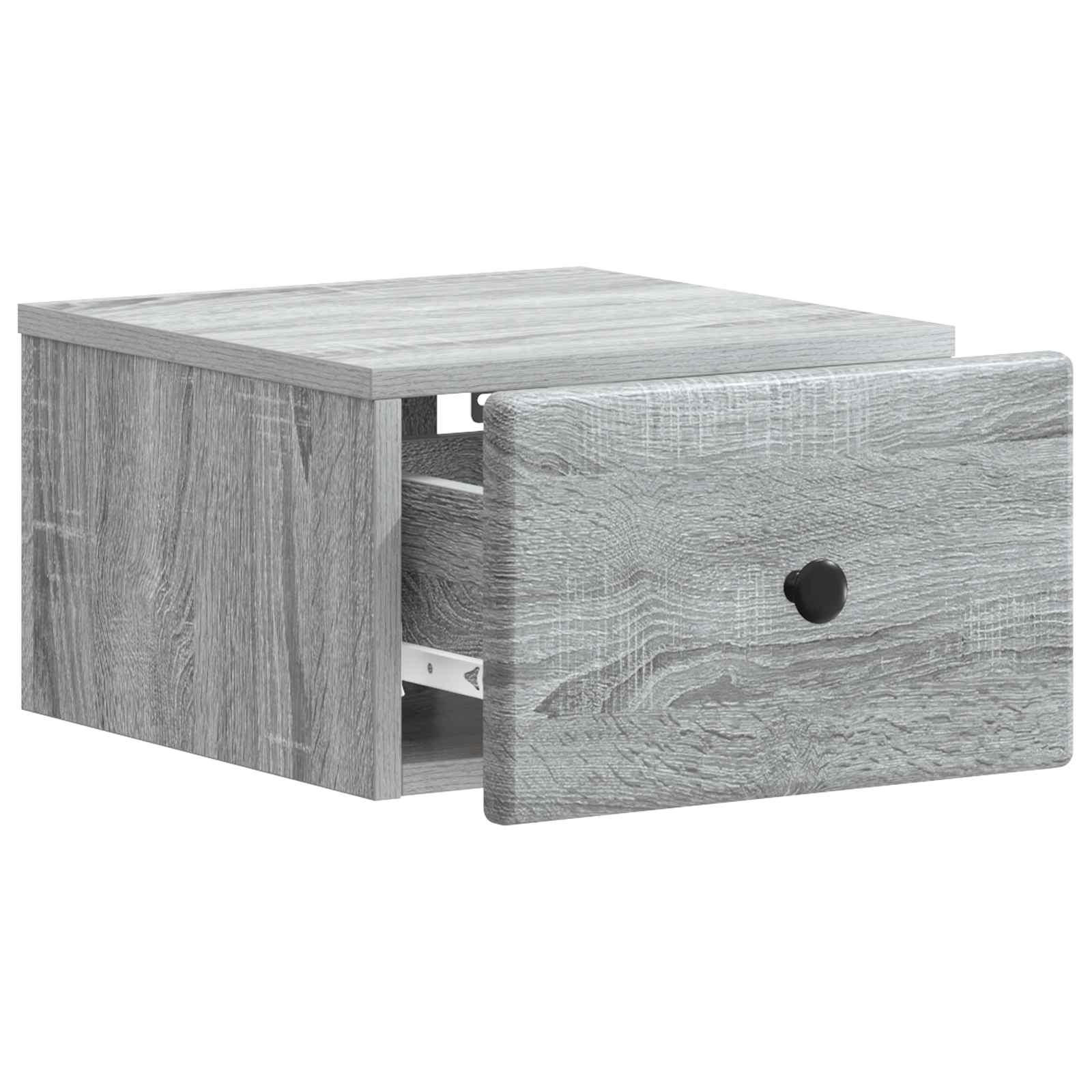 Τοίχου Κρεμαστό Κομοδίνο 2 pcs Γκρι Sonoma 34,5 x 33 x 20 εκ. - Pakobazaar