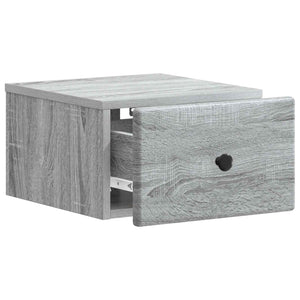 Τοίχου Κρεμαστό Κομοδίνο 2 pcs Γκρι Sonoma 34,5 x 33 x 20 εκ. - Pakobazaar