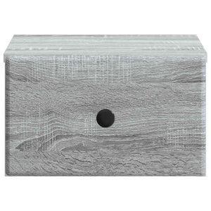 Τοίχου Κρεμαστό Κομοδίνο 2 pcs Γκρι Sonoma 34,5 x 33 x 20 εκ. - Pakobazaar