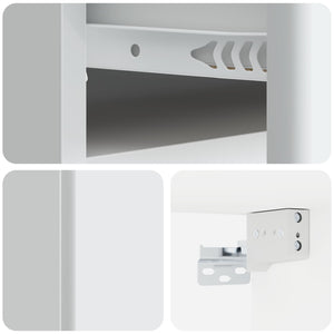 Τοίχου Κρεμαστό Κομοδίνο 2 pcs Λευκό 49 x 34,5 x 20 εκ. - Pakobazaar
