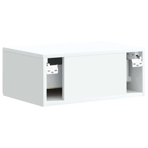 Τοίχου Κρεμαστό Κομοδίνο 2 pcs Λευκό 49 x 34,5 x 20 εκ. - Pakobazaar
