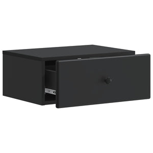 Τοίχου Κρεμαστό Κομοδίνο 2 pcs Μαύρο 49 x 34,5 x 20 εκ. - Pakobazaar