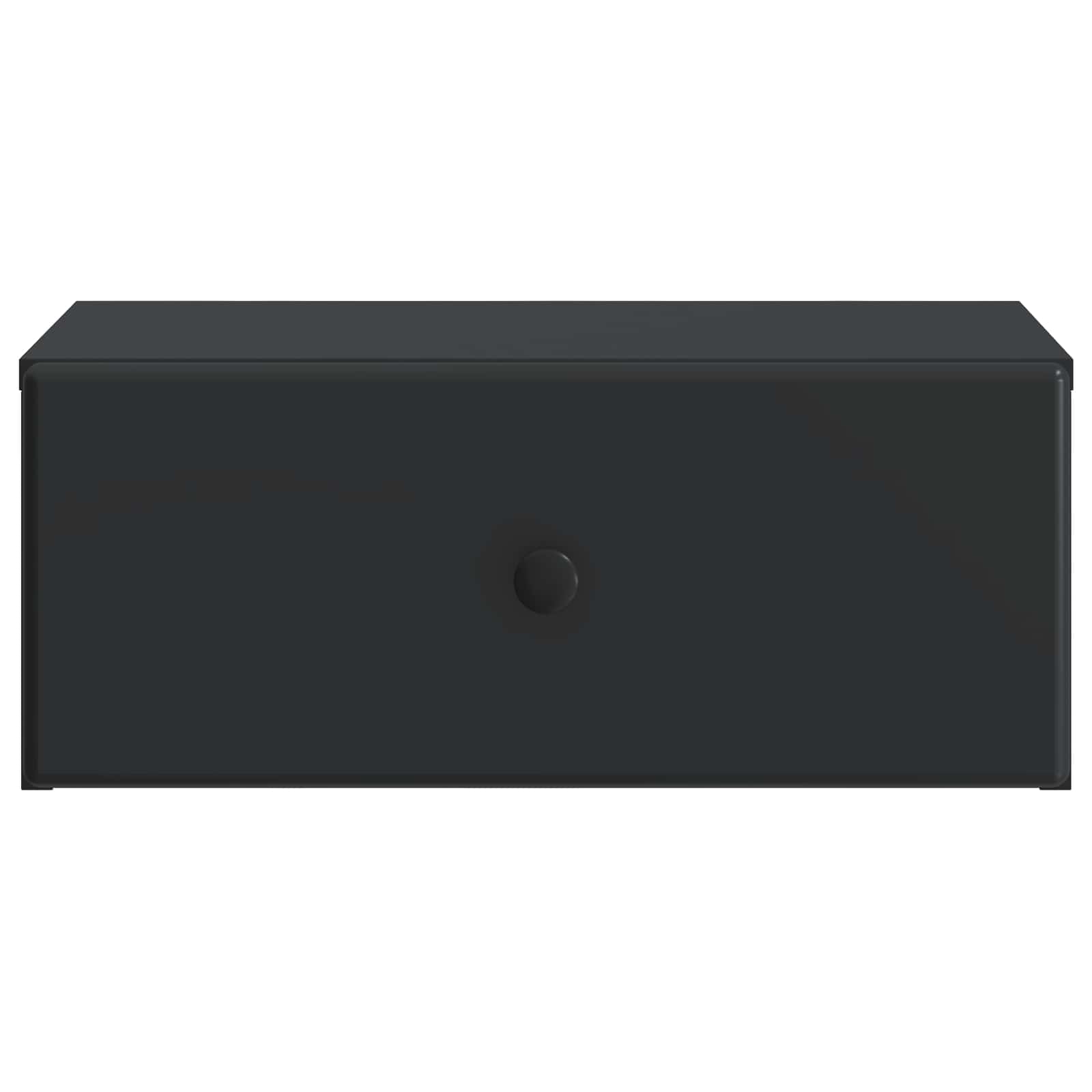 Τοίχου Κρεμαστό Κομοδίνο 2 pcs Μαύρο 49 x 34,5 x 20 εκ. - Pakobazaar