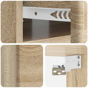 Τοίχου Κρεμαστό Κομοδίνο Sonoma Δρυς 49 x 34,5 x 20 εκ. - Pakobazaar