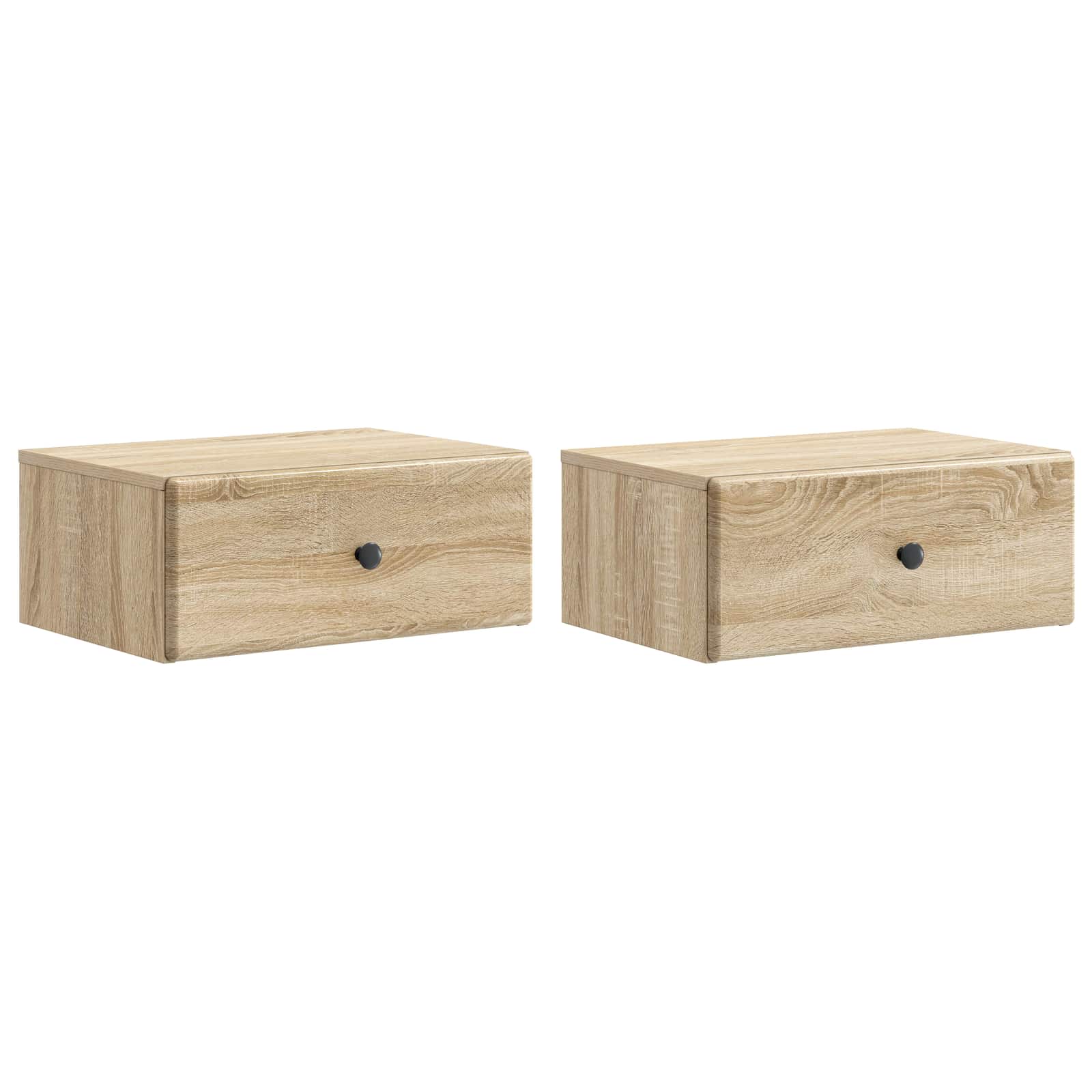 Τοίχου Κρεμαστό Κομοδίνο 2 pcs Sonoma Δρυς 49 x 34,5 x 20 εκ. - Pakobazaar