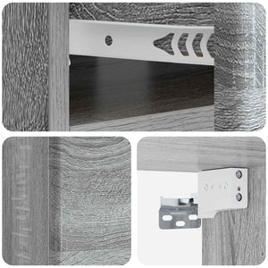 Τοίχου Κρεμαστό Κομοδίνο Γκρι Sonoma 49 x 34,5 x 20 εκ. - Pakobazaar