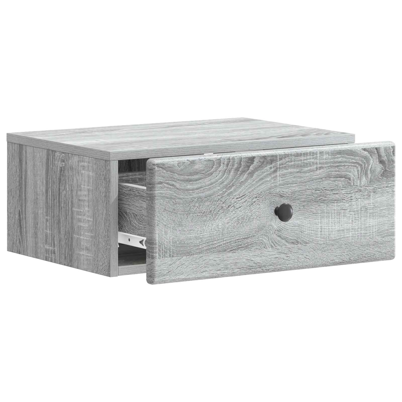 Τοίχου Κρεμαστό Κομοδίνο Γκρι Sonoma 49 x 34,5 x 20 εκ. - Pakobazaar